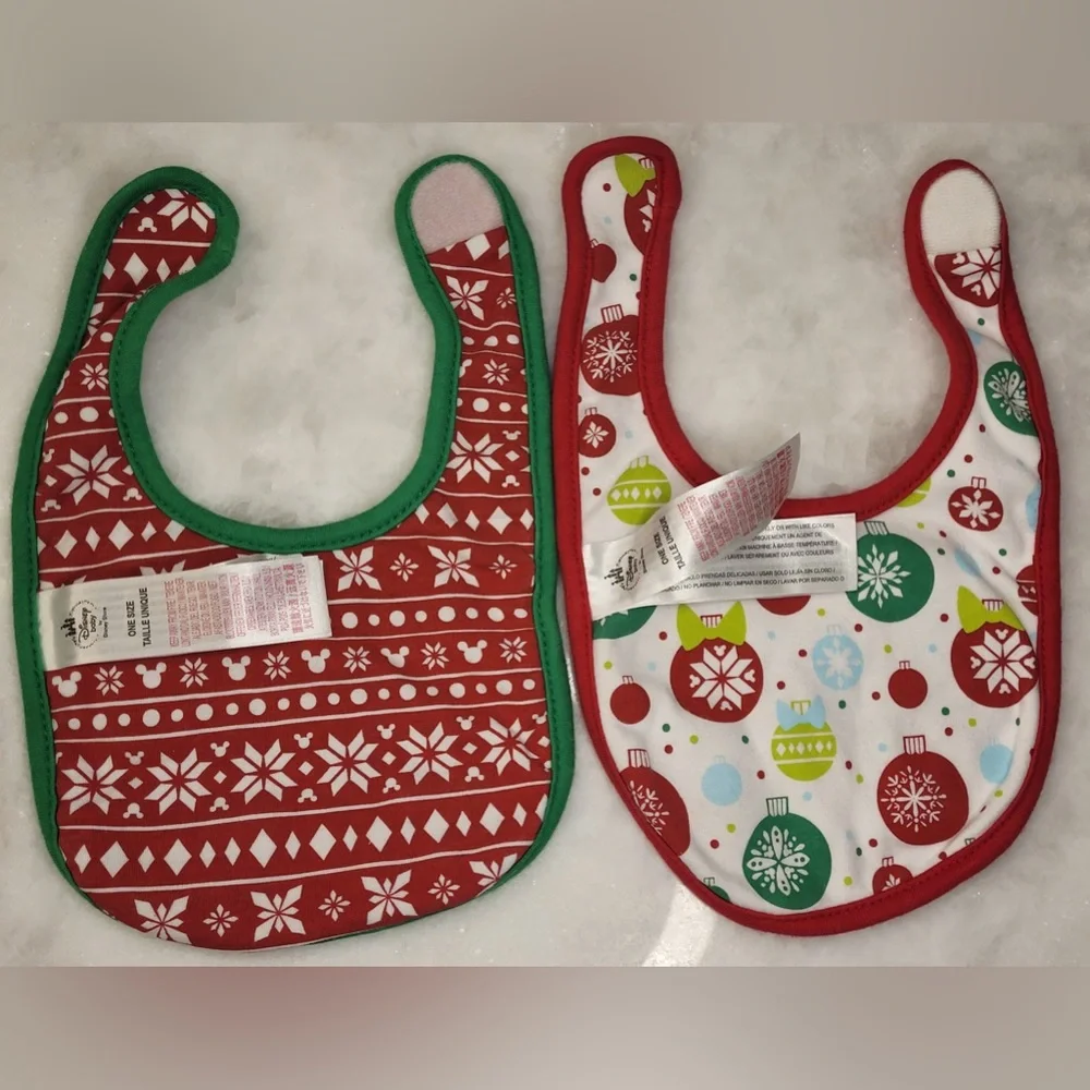 Disney Holiday Baby Bib Set of Two